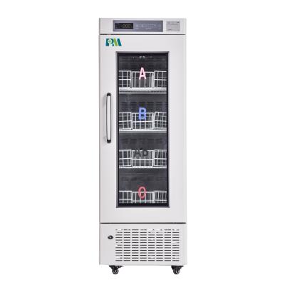 China Auto Frost Glass Door 4 Degree 208L Portable Biomedical Blood Bank Refrigerators Fridge for sale
