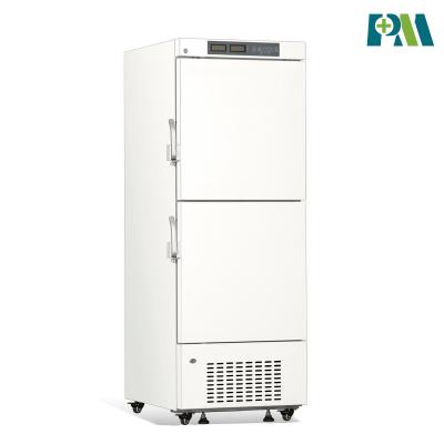 China Menos 40 grados 358L roció el congelador médico vertical de acero con la puerta que hacía espuma dos para el almacenamiento vaccíneo en venta