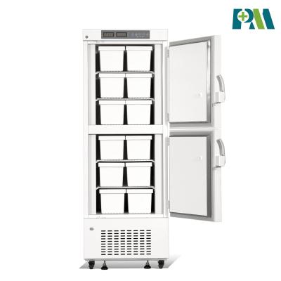 China Minus 25 Degrees Two Independent Chambers 12 Drawers Laboratory freezer powder coated outside freezer for sale