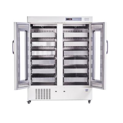China 1008L Large Capacity Forced Air Cooling R134a Blood Storage Refrigerator Stainless Steel Interior for sale