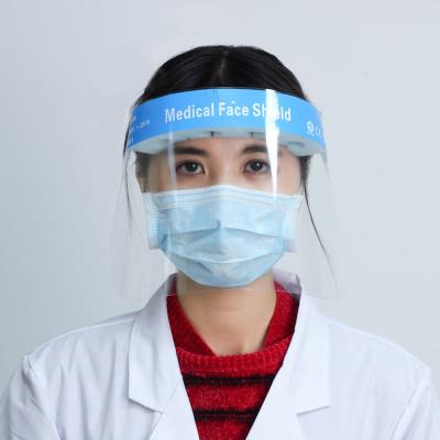 China Visera plástico de la cara de los vértigos antis, visera adulta del claro del PPE de los 33*22cm en venta