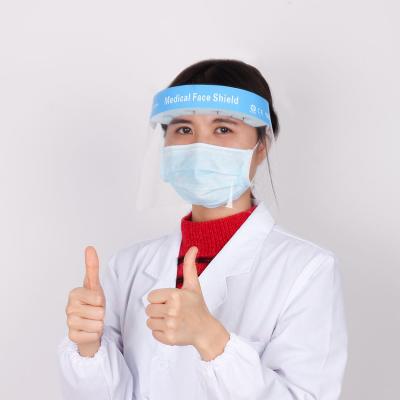 Chine Masque de protection en plastique de pare-soleil d'OEM, couverture transparente de visage de 33cm*22cm à vendre