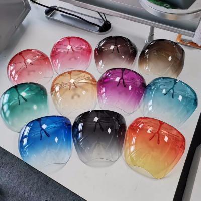 China Anti Fog 180d Mirrored PPE Face Shields Visor 1mm Lens Thickness for sale