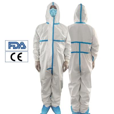 中国 EN 14126の使い捨て可能な保護つなぎ服の部門3の保護スーツPPEの安全 販売のため