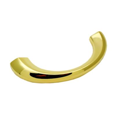 China Die Casting Polished Brass Coffin Handles Zinc Alloy 20*7.5cm Half Moon Design for sale