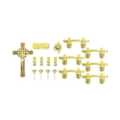 China 13pcs Coffin Handles And Accessories Set Adult Use Vucuum Metalization Coated for sale