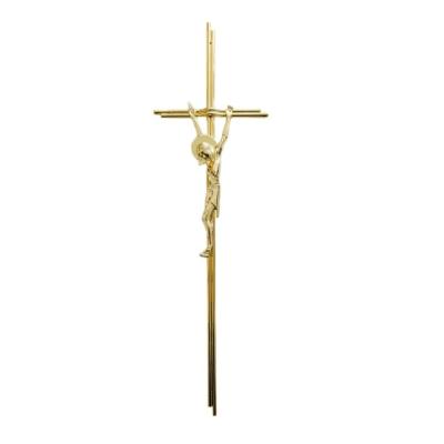 Chine Double crucifix funèbre de fil d'acier pour le crucifix catholique de cercueil de GV de cercueil en bois de l'Italie à vendre