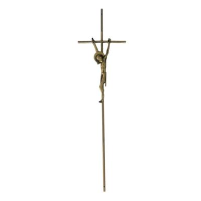 China El ataúd adulto de cobre amarillo antiguo adorna el crucifijo en venta