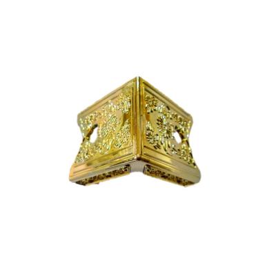 China Injection Molding Polypropylene Casket Corner Gold Plated European Style for sale