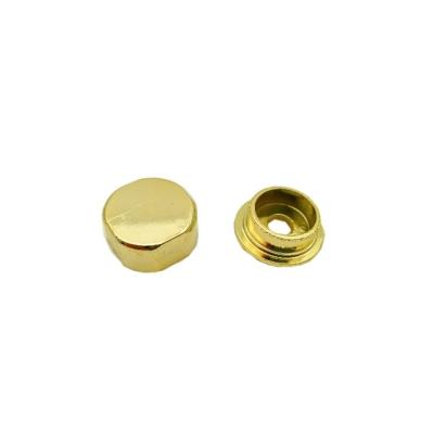 China France ABS Button Coffin Ornaments 2*1cm Gold Plated 6112 for sale