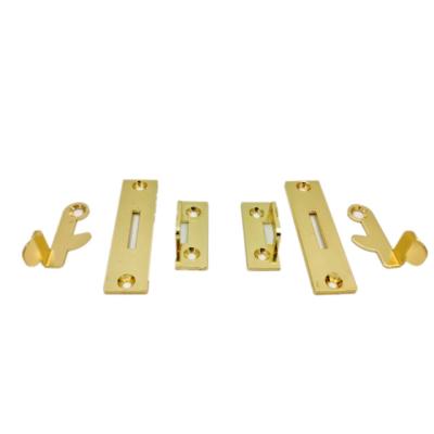 China Steel Zamak Casket Lid Lock Casket Hardware Kit Gold Plated for sale