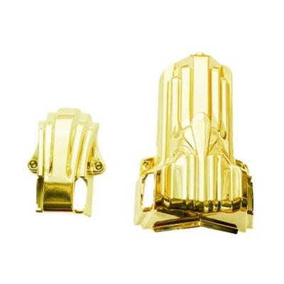 China PP ABS Plastic Coffin Accessories With Stationary Handles Gold Plated for sale