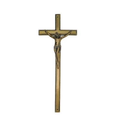 China NP AB Electronic Plated Funeral Crucifix For Coffin Lid Decoration for sale