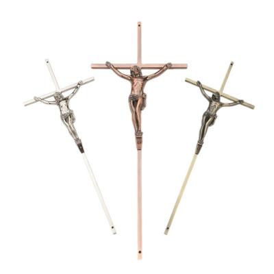 China Die Casting Religion Casket Crucifix Decoration Metal Cross 45*18cm for sale