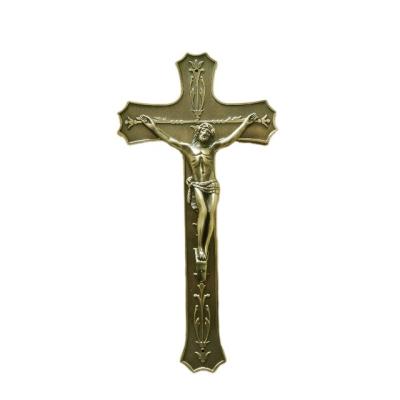 China European Style France Funeral Crucifix 33*17cm Zamac Funeral Casket Cross for sale