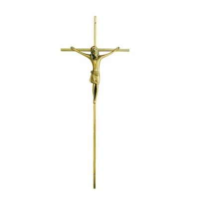 China Metal Funeral Catholic Casket Crucifix 8mm Cross With Aluminum Christ for sale