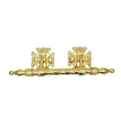 China Gold Plating Funeral Swing Casket Bar With 20mm Twisted Bar for sale