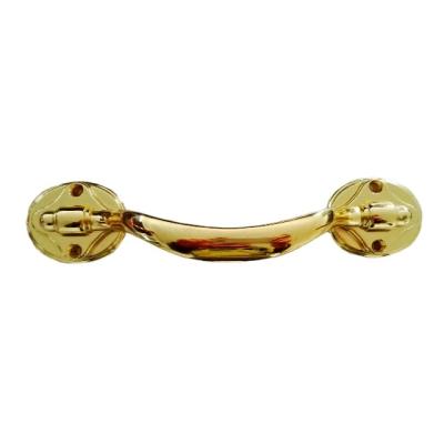 China Italy Funeral Metal Casket Handle Gold Plating Antique Brass for sale