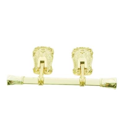 China 30*12cm Square Pipe Burial Coffin Fittings 20mm Shinning Gold Casket Handles for sale