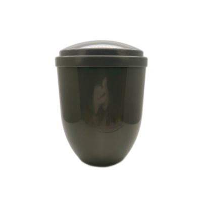China Grey Color Funeral Ash Urn Dia 16.5cm For Human Ash in Plastic Material for sale