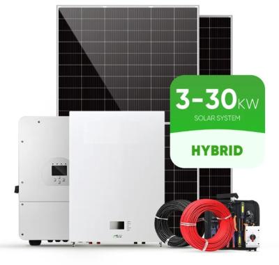 China Complete Hybrid Solar Energy System 3 Phase 5Kw 8Kw 10Kw 48V On Off Grid Hybrid Solar Panel Power System For Home for sale