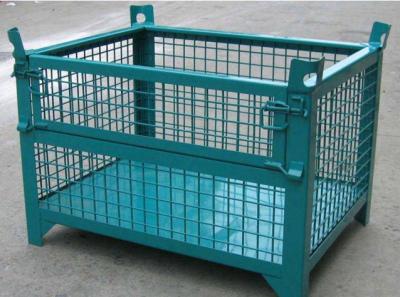 China Folding Wire Container Corrugated Steel Container Partial Gate ISO9001 for sale