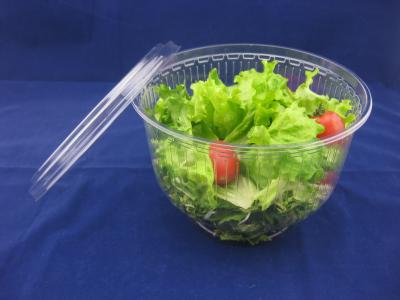China O OEM personalizado dá forma à bacia de salada plástica descartável com tampas à venda