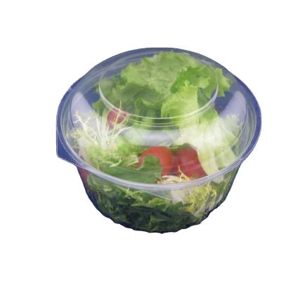 China Clear Disposable Salad Containers Bowls With Lids 18oz 48oz 64oz for sale