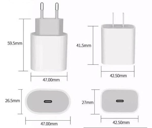 Quality EU US UK Plug Wall PD Mobile Phone Adapter USB Type C Cable Original 20W for sale