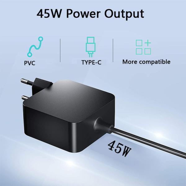 Quality Fast 45W USB-C Laptop Charger Lenovo PC power adapter EU 20V 2.25A 45W charger for sale