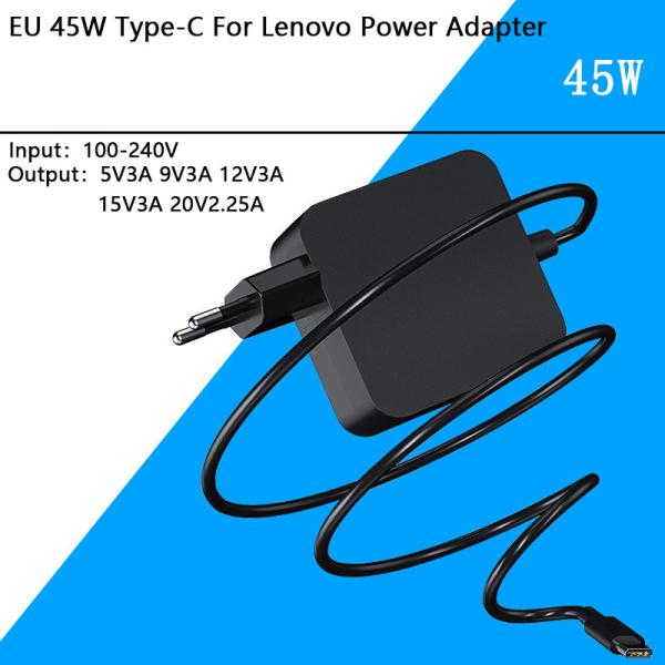 Quality Fast 45W USB-C Laptop Charger Lenovo PC power adapter EU 20V 2.25A 45W charger for sale