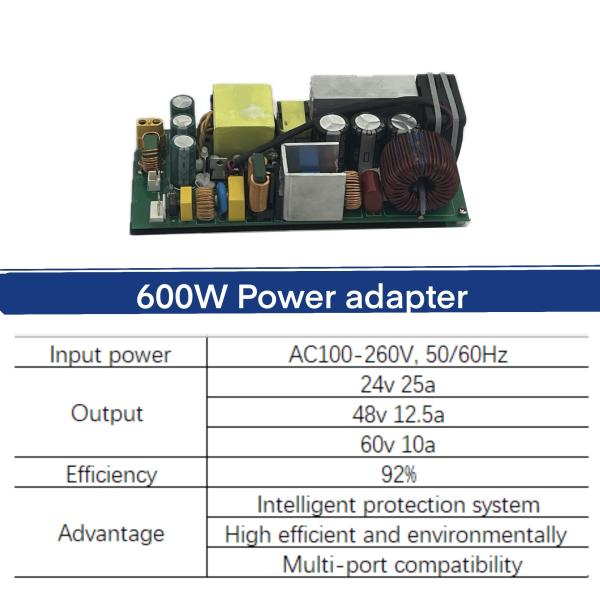 Quality PCBA 48v switching power supply module 12.5a build-in LED lights 600w baseboard for sale