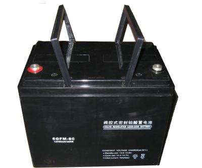 China Non Spillable 12V80AH Industrial Lead Acid Battery , VRLA Lead Acid Battery Anti Corrosion for sale