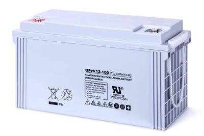 China Weißes der Farbe12v100ah OPzV ungefähres Gewicht Gel-Batterie-Korrosionsbeständigkeits-37.3kg zu verkaufen