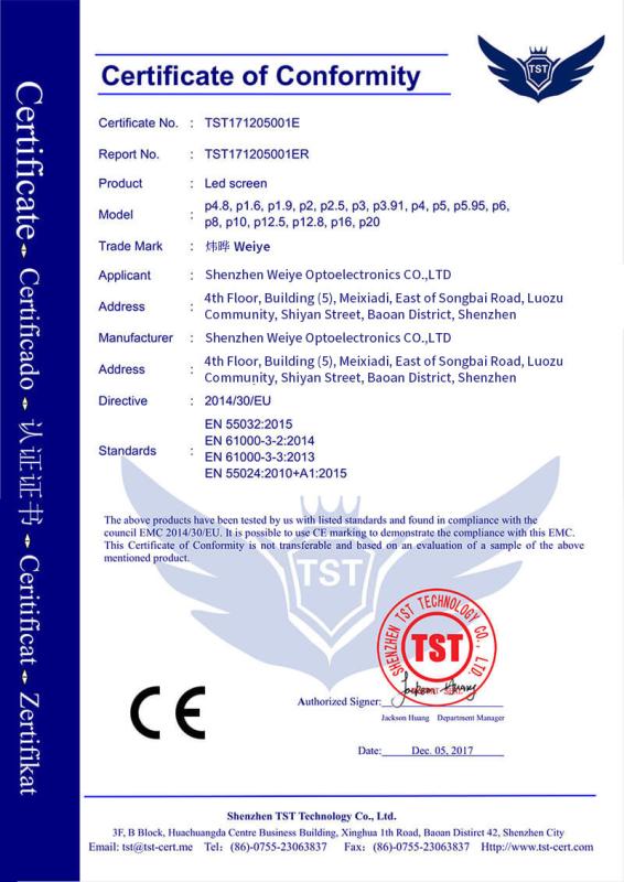 EMC-led screen - Shenzhen Weiye Optoelectronics Co., Ltd.