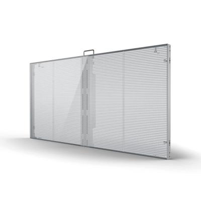 China 1000x500mm Transparent LED Screens Curtain  Transparent LED Film Display 3.9mm 3500 Cd/M2 for sale