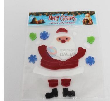 China Factory Supply Jelly Christmas Window Sticker for Sale for sale