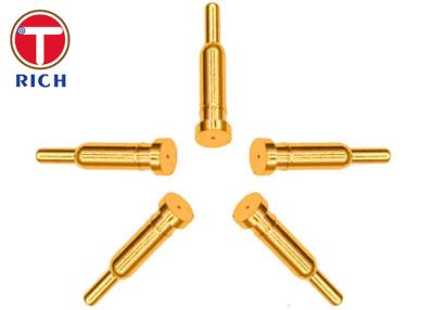 China Barrel Plating Processing CNC Brass Parts Connector Probe Copper Needle Brass Bed Parts for sale