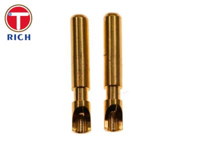China Conector impermeable modificado para requisitos particulares Pin Socket Hardware Copper Parts de las piezas de cobre amarillo del CNC del OEM en venta