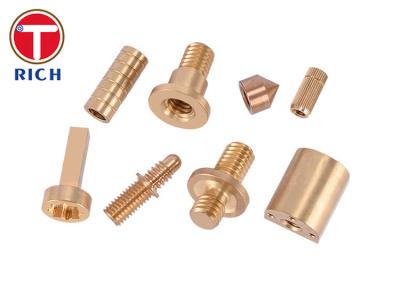 China Brass Cnc Turned Parts Mechanical hardware processing copper parts turning precision textile machine parts for sale