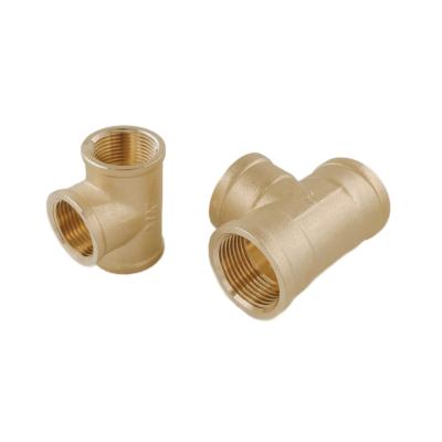 China Leakage Proof F/F/F Brass Tee Fitting For Thread connection for sale