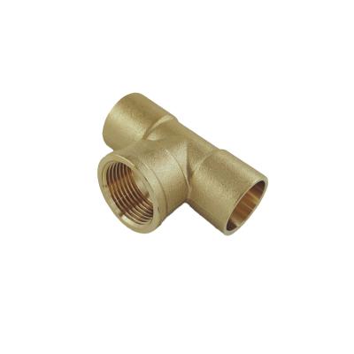 China ISO 228 Tee F Thread Brass PEX Pipe Direct Fixation Fittings for sale