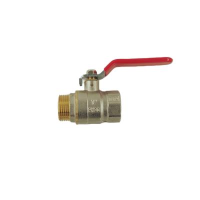 China Threaded Connection Fip Brass Ball Valve PTFE Seal Compact  Design for sale