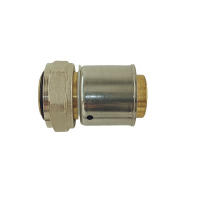 China Compressing Brass Press Fittings For PEX Pipes with stainless steel sleeve for sale