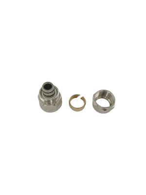 China Stainless Steel Sleeve Brass Compressor Fittings With No Leak NBR Sealing Ring for sale