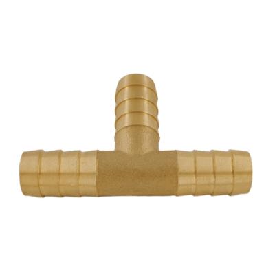 China 8mm Tee Brass thread Pipe Fitting for Gas and Water Hose for sale