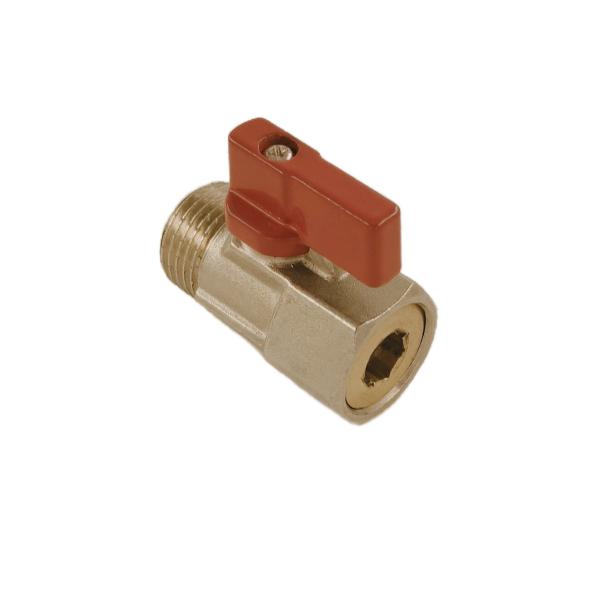 Quality L Handle Brass Gas Valve PTFE Seal Straight Gas Valve M Connection for sale