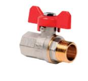 Quality High Performance F/M brass 2 way valve With Butterfly Handle for sale