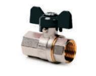 China High Performance F/F Connection Thread Brass Ball Valve with butterfly handle à venda