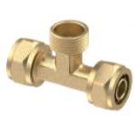 Chine Brass Tee Male Thread Compression Pipe Fittings à vendre